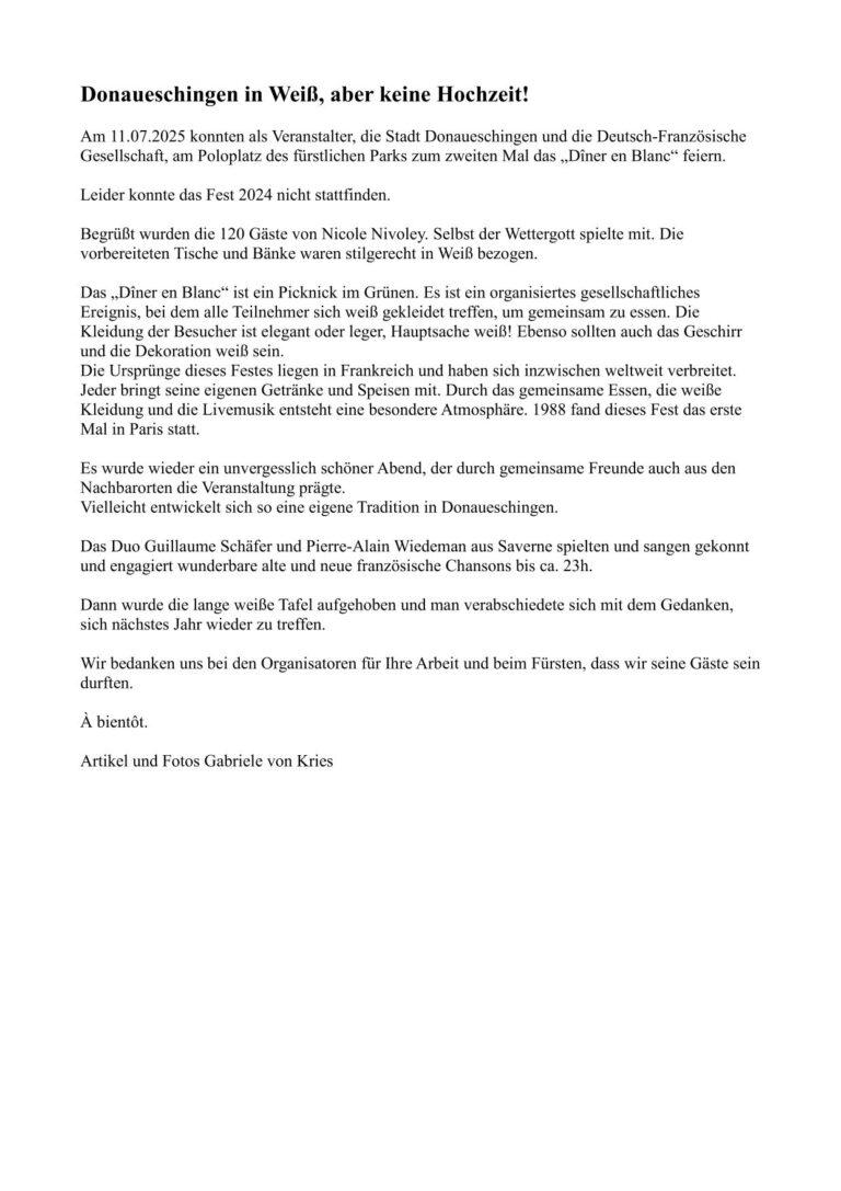 Zeitungsbericht